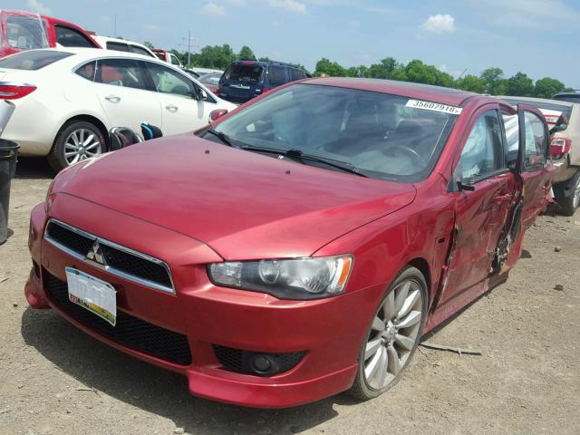 JA3AU86UX8U007056 - 2008 MITSUBISHI LANCER GTS RED photo 2