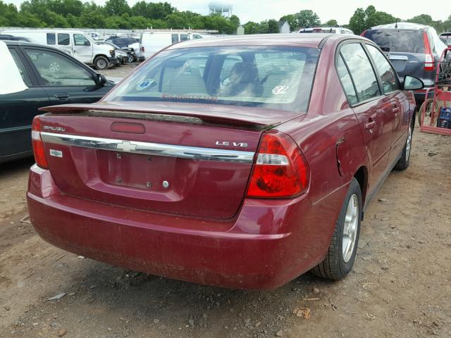 1G1ZT54814F207083 - 2004 CHEVROLET MALIBU LS 红色 照片 4