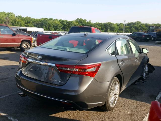 4T1BK1EB9JU289131 - 2018 TOYOTA AVALON XLE GRAY photo 4