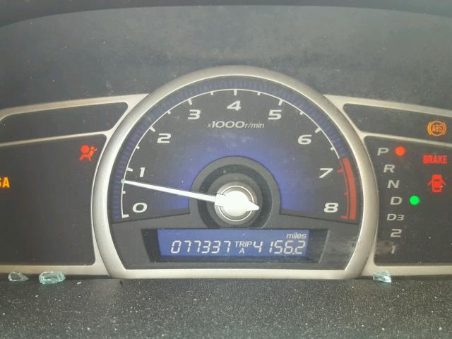 2HGFA16909H358602 - 2009 HONDA CIVIC EXL გრაფიტი ფოტო 8