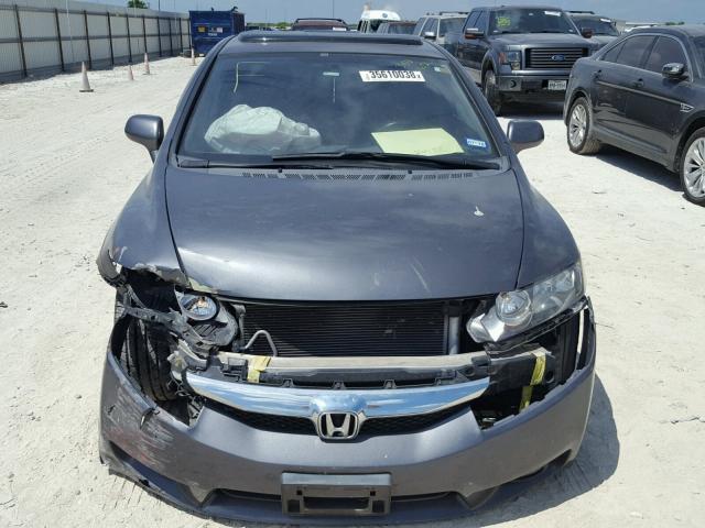 2HGFA16909H358602 - 2009 HONDA CIVIC EXL გრაფიტი ფოტო 9