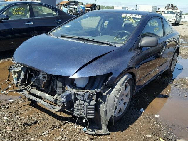 2HGFG12668H534772 - 2008 HONDA CIVIC LX BLUE photo 2