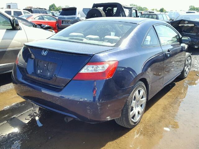 2HGFG12668H534772 - 2008 HONDA CIVIC LX BLUE photo 4