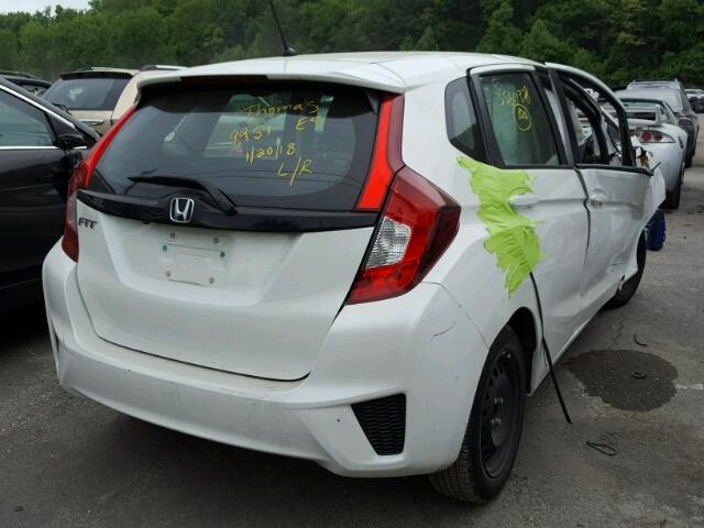 3HGGK5H52FM757849 - 2015 HONDA FIT LX WHITE photo 4