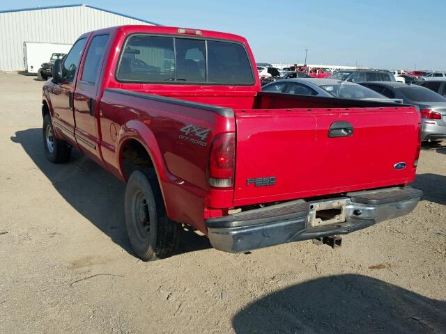 1FTNW21F4YEA33231 - 2000 FORD F250 SUPER RED photo 3