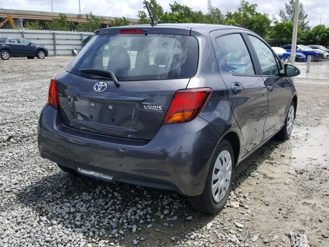 VNKKTUD33HA080211 - 2017 TOYOTA YARIS L GRAY photo 4