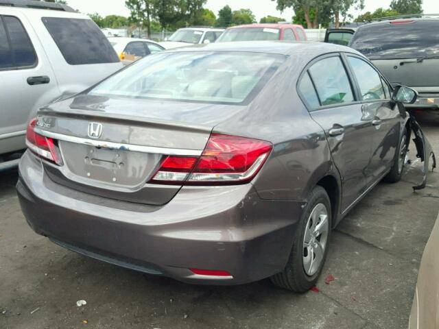 2HGFB2F55FH533857 - 2015 HONDA CIVIC LX GRAY photo 4