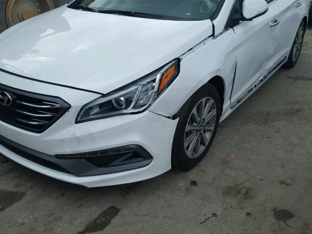 5NPE34AF0HH543130 - 2017 HYUNDAI SONATA SPO WHITE photo 9