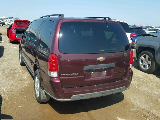 1GNDV23177D146120 - 2007 CHEVROLET UPLANDER L MAROON photo 3