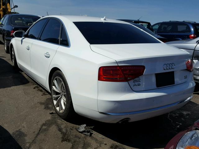 WAUAVAFD0CN001871 - 2012 AUDI A8 QUATTRO WHITE photo 3