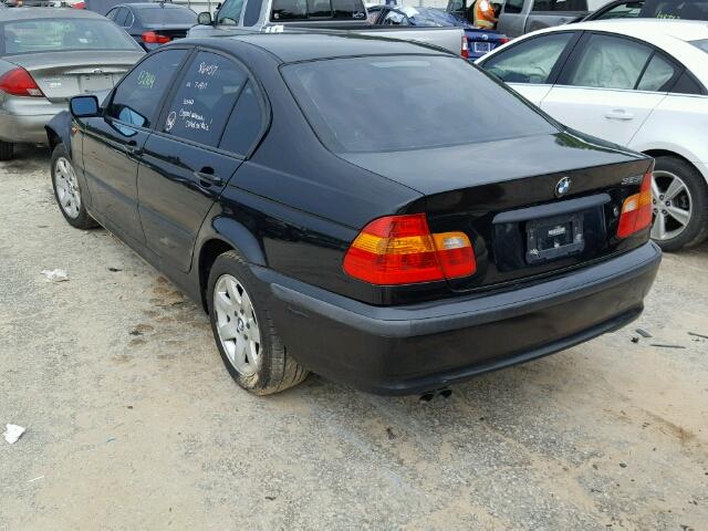 WBAET37422NG70792 - 2002 BMW 325 I BLACK photo 3