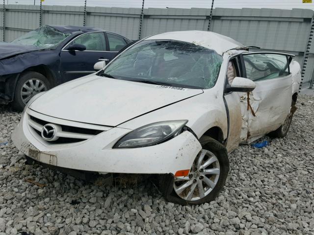 1YVHZ8DH3D5M13041 - 2013 MAZDA 6 TOURING WHITE photo 2