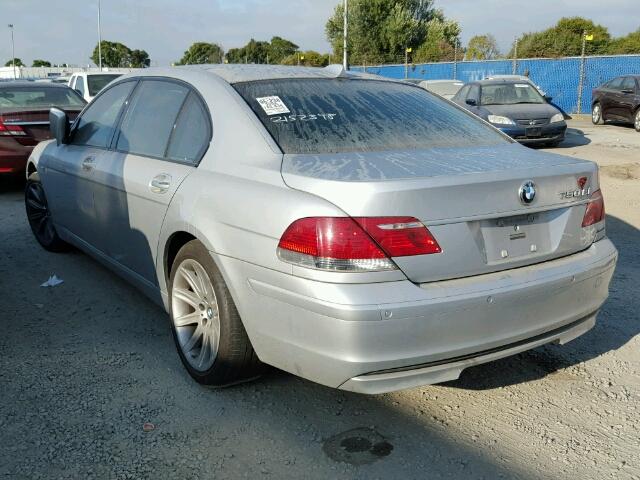 WBAHN83538DT86893 - 2008 BMW 750LI SILVER photo 3