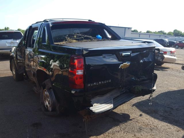 3GNMCEE00DG356746 - 2013 CHEVROLET AVALANCHE BLACK photo 3