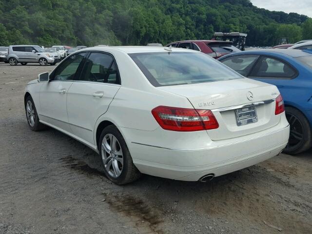 WDDHF8HB6AA146975 - 2010 MERCEDES-BENZ E 350 4MAT WHITE photo 3