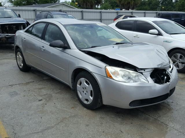 1G2ZF58B174102830 - 2007 PONTIAC G6 VALUE L SILVER photo 1