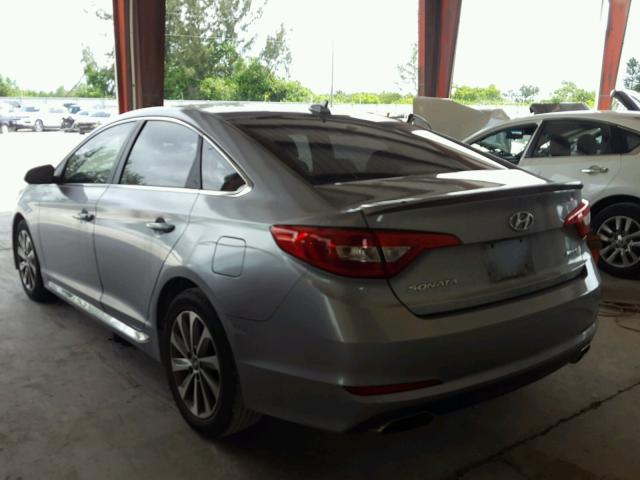 5NPE34AF1FH045256 - 2015 HYUNDAI SONATA SPO GRAY photo 3