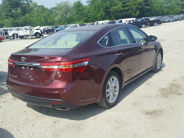 4T1BK1EB7DU074061 - 2013 TOYOTA AVALON BAS 勃艮第红 照片 4