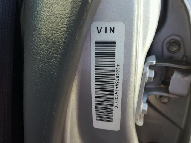 4S6DM58W414400510 - 2001 HONDA PASSPORT E 银色 照片 10