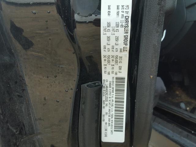 1J4RH4GK2AC125526 - 2010 JEEP COMMANDER BLACK photo 10