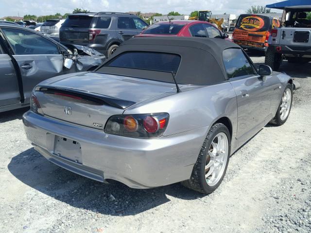 JHMAP21477S002239 - 2007 HONDA S2000 SILVER photo 4