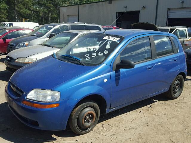 KL1TD66658B146708 - 2008 CHEVROLET AVEO BASE BLUE photo 2