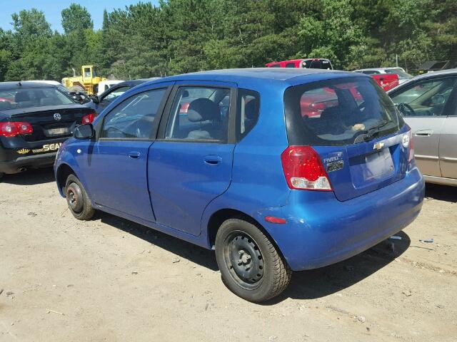 KL1TD66658B146708 - 2008 CHEVROLET AVEO BASE BLUE photo 3