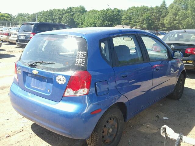 KL1TD66658B146708 - 2008 CHEVROLET AVEO BASE BLUE photo 4