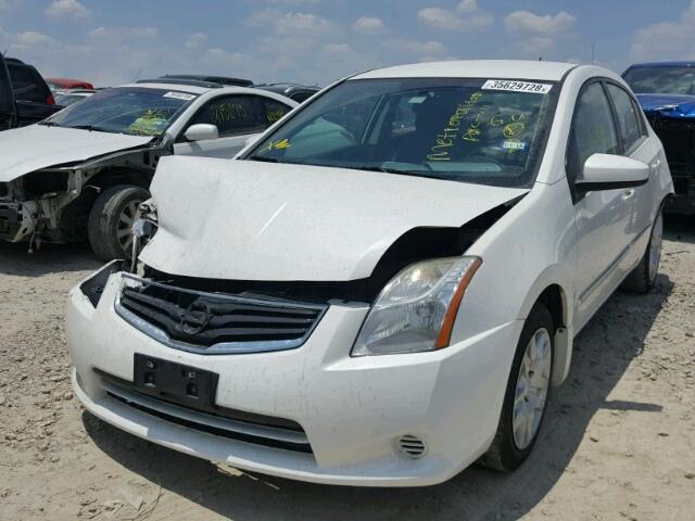 3N1AB6AP4CL738231 - 2012 NISSAN SENTRA 2.0 WHITE photo 2