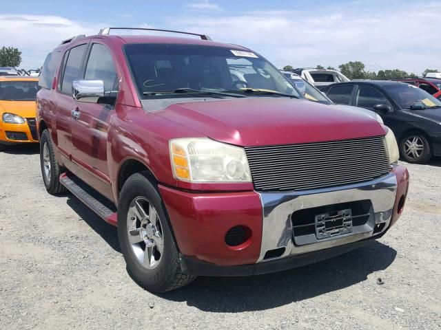 5N1AA08A14N725237 - 2004 NISSAN ARMADA SE BURGUNDY photo 1