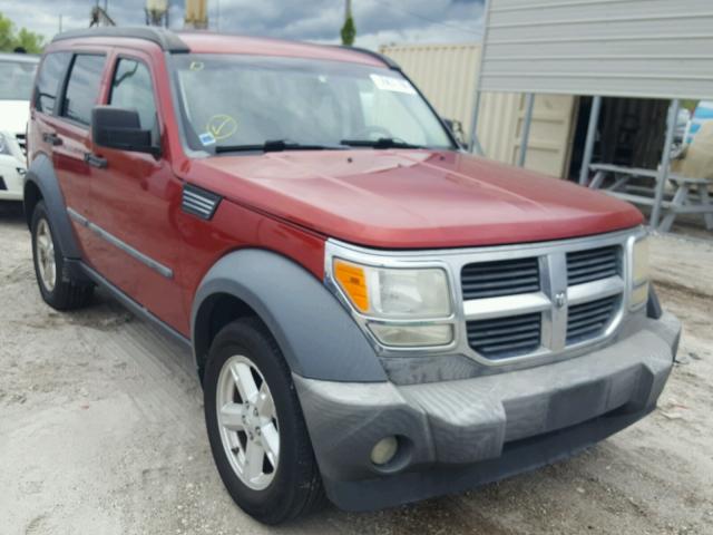 1D8GU28K37W590613 - 2007 DODGE NITRO SXT RED photo 1