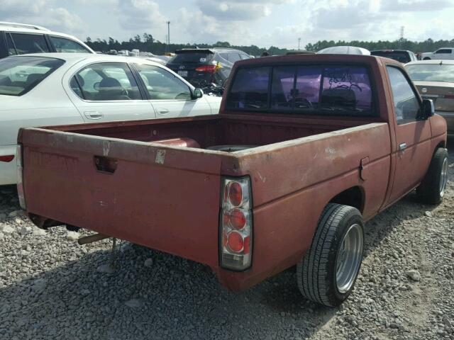 1N6SD11S1PC414557 - 1993 NISSAN TRUCK SHOR RED photo 4