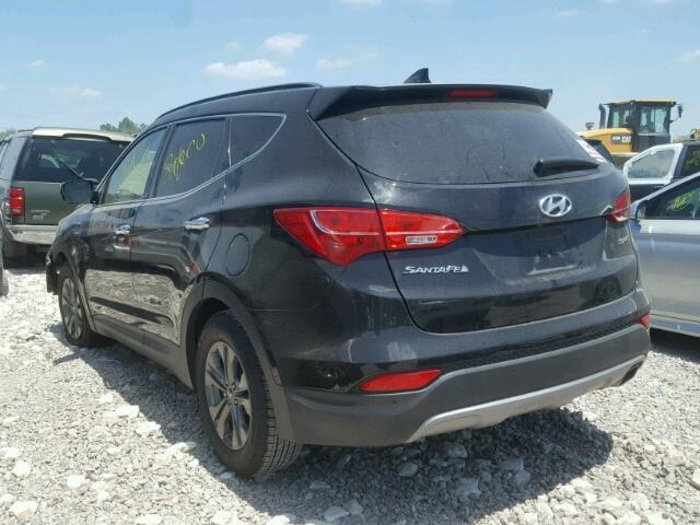 5XYZU3LB2EG176639 - 2014 HYUNDAI SANTA FE S BLACK photo 3