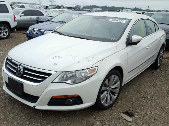 WVWMN7AN1AE543481 - 2010 VOLKSWAGEN CC SPORT WHITE photo 2