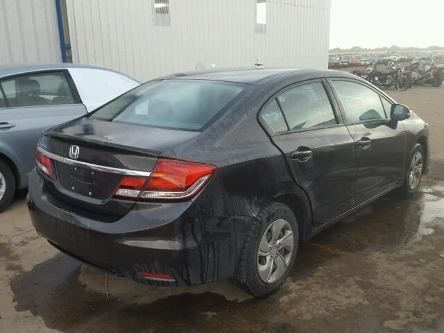 19XFB2F55DE241732 - 2013 HONDA CIVIC LX BLACK photo 4