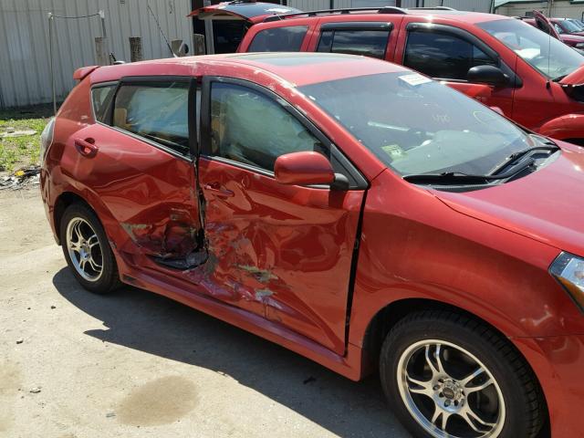 5Y2SR67039Z409111 - 2009 PONTIAC VIBE GT RED photo 9