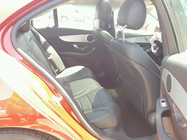 55SWF4JB0GU122450 - 2016 MERCEDES-BENZ C 300 RED photo 6