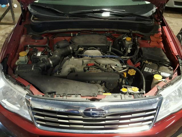 JF2SH63609H768419 - 2009 SUBARU FORESTER 2 MAROON photo 7