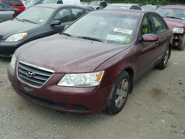 5NPET46C89H410423 - 2009 HYUNDAI SONATA GLS RED photo 2