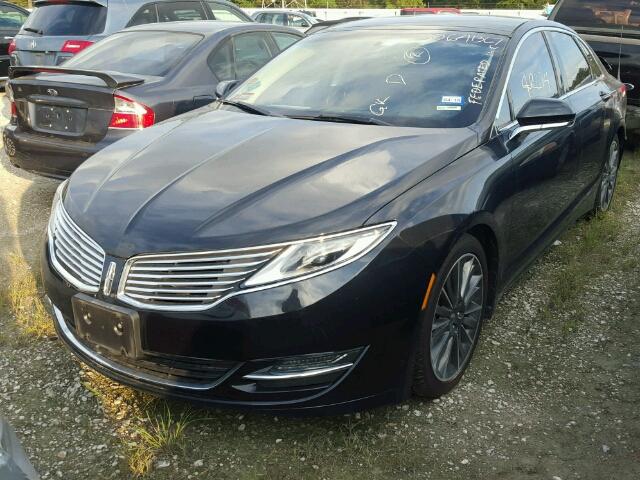 3LN6L2GK5ER827127 - 2014 LINCOLN MKZ BLACK photo 2