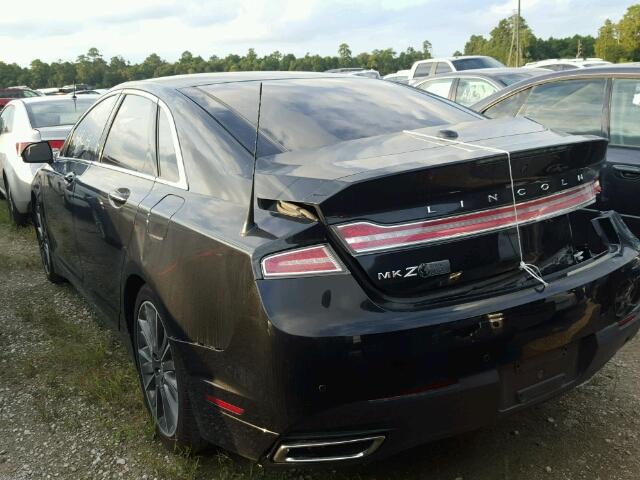 3LN6L2GK5ER827127 - 2014 LINCOLN MKZ BLACK photo 3