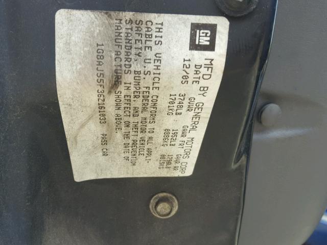 1G8AJ55F36Z161033 - 2006 SATURN ION LEVEL BLUE photo 10