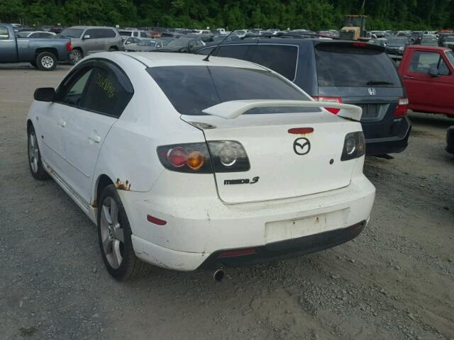 JM1BK123051236357 - 2005 MAZDA 3 S WHITE photo 3