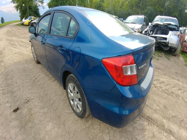 2HGFB2F56CH538044 - 2012 HONDA CIVIC LX BLUE photo 3