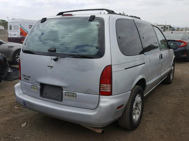 4N2ZN1115WD808512 - 1998 NISSAN QUEST XE SILVER photo 4