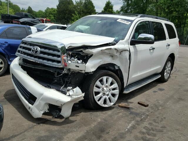 5TDYY5G17BS032418 - 2011 TOYOTA SEQUOIA PL WHITE photo 2