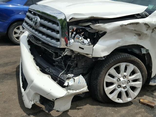 5TDYY5G17BS032418 - 2011 TOYOTA SEQUOIA PL WHITE photo 9