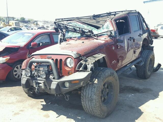 1J8GA69148L554915 - 2008 JEEP WRANGLER U RED photo 2