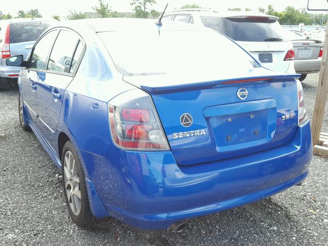 3N1BB61E68L716449 - 2008 NISSAN SENTRA SE- BLUE photo 3