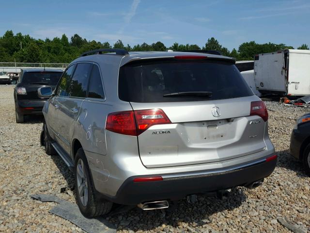 2HNYD2H66BH502175 - 2011 ACURA MDX TECHNO SILVER photo 3